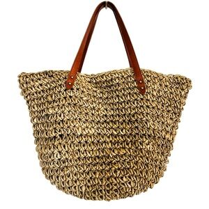 J. Jill Tan Woven Tote Bag